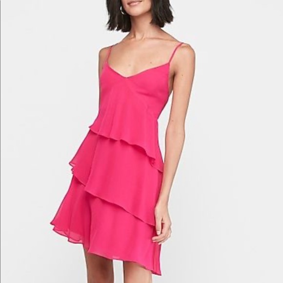 Asymmetrical Tiered Ruffle Shift Dress - Picture 2 of 7